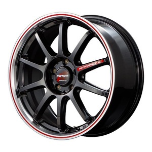 MID RMPレーシング R10 ホイール クリスタルブラック/リムポリッシュ+レッド 18インチ×7.5J ＋50 5H114.3 国産車 入数：1台分(4本)