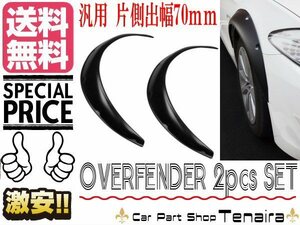  all-purpose arch type over fender 2 sheets left right minute set one side . width 70mm matted black mat black simple installation bar fender old car free shipping /1