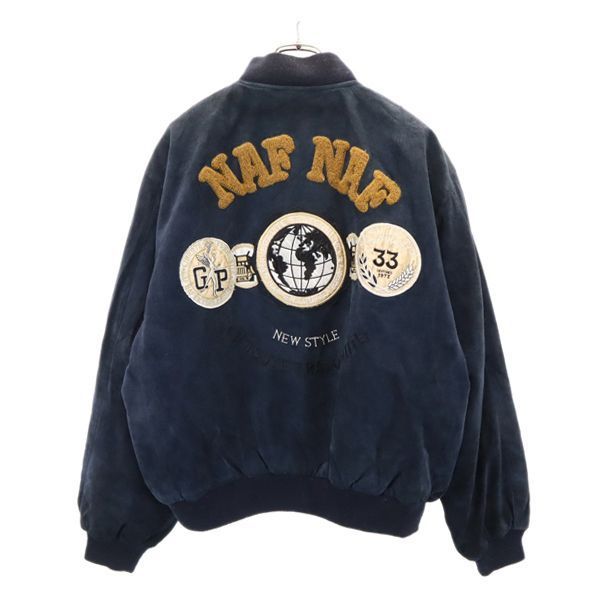 日本最大のブランド NAFNAF 【送料無料】USED古着 ナフナフ カーキ トレーナー 刺繍ロゴ スウェット