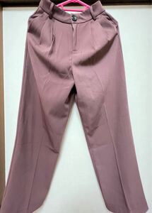 GRL グレイル ワイドパンツ ボトムス ストレートパンツ レディース スラックス ピンク パープル 新品未使用 ズボン