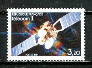 ∞フランス　1984年　通信衛星テレコム1号打上げ　SC#1936　未使用NH　1種完