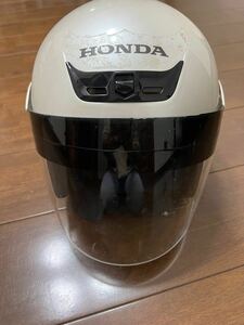 ホンダ　ヘルメット　シールド　ホワイトヘルメット　バイク　HONDA ジェットヘルメット　オープンフェイス　used