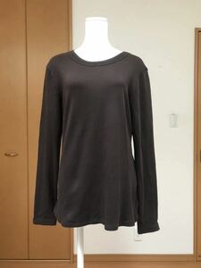 コストコ/Central Park West New Yorkダークブラウン長袖ストレッチ、Tシャツ L美品