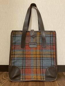 *SCAPA Scapa Harris tweed rubber discount tote bag England made Britain made UK made 