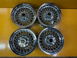 当時物 旧車 RAYS VOLK ボルク ワイヤーホイール 15インチ6.5JOFF+18 PDC 114.3/5H 中古アルミホイール4本セット