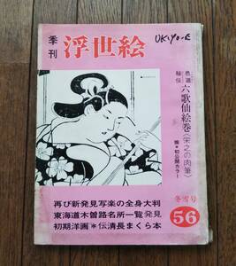 希少　季刊浮世絵56　昭和４９年　冬雪号　艶本　色道秘伝六歌仙絵巻＜栄之の肉筆＞と清長まくら本　画文堂