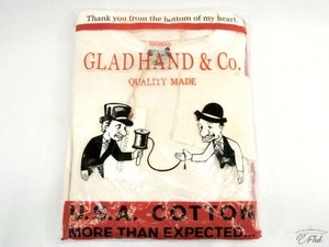 新品 グラッドハンド GLAD HAND 18クルーネック フライス生地 パックTee　管理007 長袖Ｔシャツ white 2XL