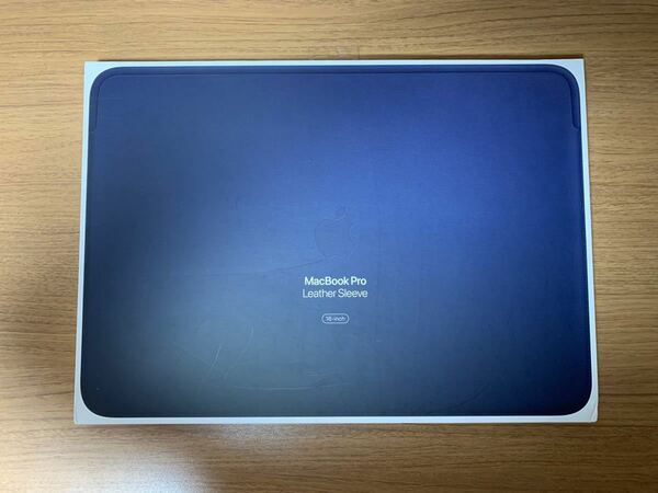 Apple アップル 16インチ MacBook Pro用 レザースリーブ ケース ミッドナイト ブルー