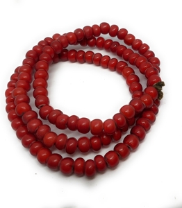 Y-32 white Heart glass Old beads manner ( red )1 ream 120 bead approximately 65cm