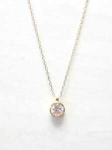 ★☆k18pg★天然ダイヤ0.503ct☆k18pgネックレス40mm ペンダント☆103