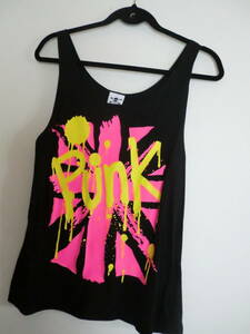  Raver z lock unused tank top black black pink print F Halloween 