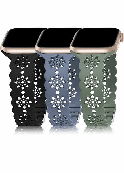 Apple Watch バンド 3枚　アップルウォッチバンド シリコン おしゃれ スポーツバンド 男女兼用　38/40/41mm 大人気