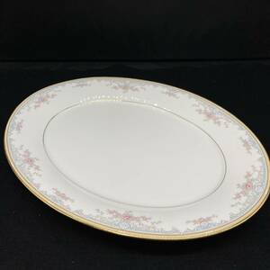 Noritake ノリタケ オーバル プレート 大皿 EDGEWATER 7728 エッジウォーター ケーキ皿 皿 洋食器