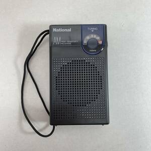 National ナショナル AMレシーバ R-100 黒 携帯 ラジオ 動作品 レトロ