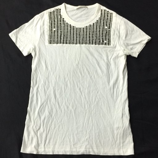 オンラインクーポン 正規品SAランクプラダ 黒PRADAシャツ S Tシャツ コットン×ポリウレタン Tシャツ/カットソー(半袖/袖なし)