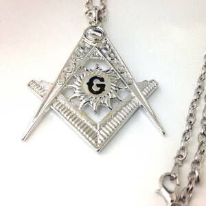 フリーメイソン ロゴ ネックレス 秘密結社 Freemason　シルバー