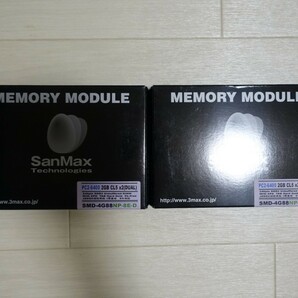 SanMax DDR2-800 DIMM 2GB 2枚キット SMD-4G88NP-8E-D 2個セット(2GB 4枚)