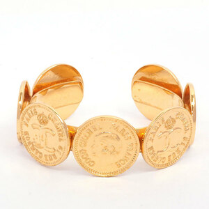  brand Schott Tokyo Chanel here Mark medal motif coin motif bracele [ bangle ]