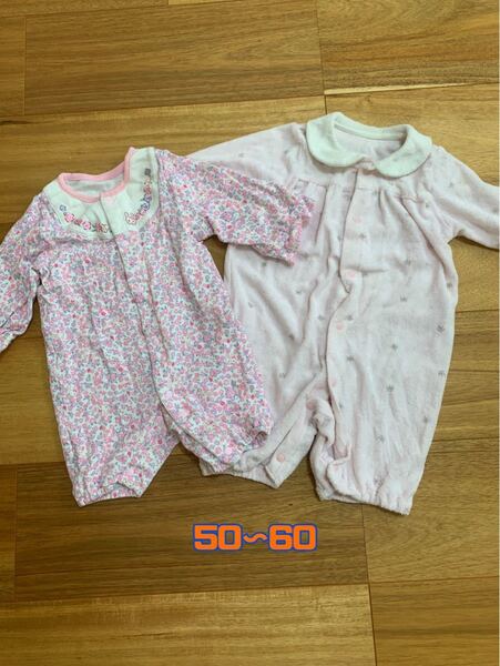 ロンパース カバーオール 女の子 60 70 秋冬春
