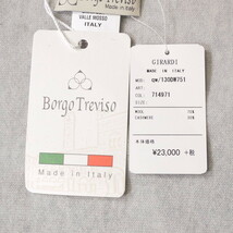 【定価2.5万・新品】Borgo Treviso（ボルゴ トレビゾ）ウールカシミヤニットマフラー ライトグレー 29×168 130DW751 ゼニアバルッファ_画像6