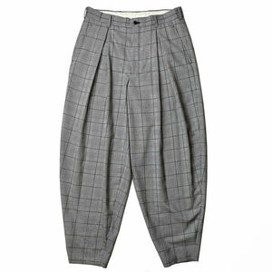 21AW グレンチェック 新型 ボンタン パンツ 2タック 寅壱 コムデギャルソンオムプリュス PLUS 2021AW Glen Check Tuck Pleats Wide Pants