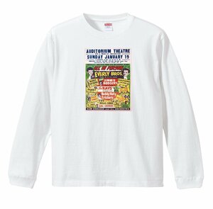 ロックンロール ロングTシャツ リブ付 H26 白 (S/M/L/XL) ロンT 長袖 50s バディーホリー ドゥーワップ ロカビリー