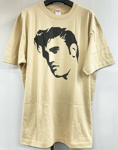 エルビス プレスリー ? Tシャツ 1950s ライトベージュ XLサイズ (現1) オールディーズ キング エルヴィス ロックンロール ロカビリー e2