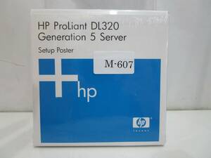 HP ProLiant DL320 Generation 5 Server Setup Poster unopened goods control number M-607