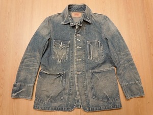 Levi's 70823-03 リーバイス アメカジ カバーオール サックコート デニム インディゴ M★チェンジボタン ヴィンテージ加工★h