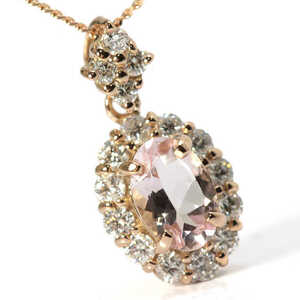 K18PGmoruga Night necklace 0.40/0.24ct 18 gold pink gold 18934