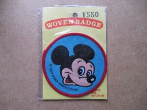 80s WALT DISNEY PRODUCTIONS『ミッキーマウス』Mickey Mouseワッペン/DisneyディズニーvintageヴィンテージWALTパッチpatches S83