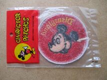 80s Disneylandディズニーランド『ミッキーマウス』Mickey Mouseワッペン刺繍/vintageヴィンテージWALTディズニーDisneyパッチpatches S82_画像5