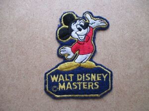 80s WALT DISNEY MASTERSウォルト ディズニー マスターズ ミッキー中古ワッペン/vintageビンテージDisneylandディズニーランドpatches S82