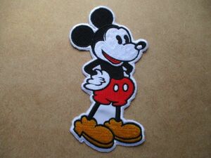 70s ディズニーDisney『ミッキーマウス』Mickey Mouse刺繍ワッペン/ディズニーランドvintageヴィンテージWALTパッチpatches S82