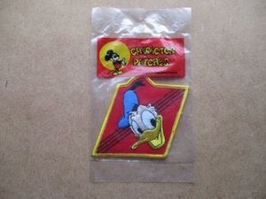 80s ディズニーDisney『ドナルドダック』Donald Duck刺繍ワッペン/DisneylandディズニーランドvintageビンテージWALTパッチpatches S82