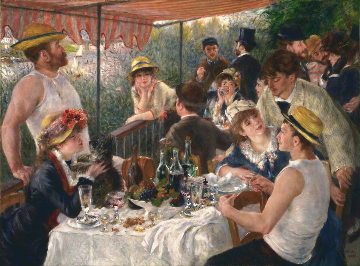 Neues „Lunch of the Boaters von Renoir mit Spezialtechniken gedruckt, hochwertiger Holzrahmen, photokatalytische Behandlung, und drei weitere Hauptfunktionen, Sonderpreis 1980 Yen (inkl. Versand) Jetzt kaufen, Kunstwerk, Malerei, Andere
