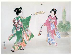 Art hand Auction New Takabatake Kasho의 Fuzoku Bijin Junikan Kajou 1월 특수 기술을 사용한 고품질 프린트, 나무 프레임, 광촉매 처리, 그리고 다른 세 가지 주요 기능, 특가 1980엔(배송비 포함) 지금 구매하세요, 삽화, 그림, 다른 사람