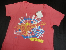 即決◆スーパーマン　SUPERMAN◆半袖Tシャツ　新品タグ付き【M】アメコミ　オーガニックコットン　レディースTシャツ◆_画像1