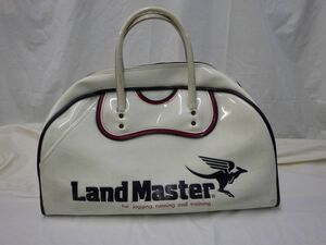 FG729 昭和レトロ★日本製★80年代★Land Master エナメル ボストンバッグ スポーツバック★マジソンバック ビーバップハイスクール