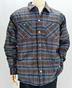 BLUCO WORK GARMENT/ブルコ OL-046 QUILTHING FLANNEL SHIRT カラー(BRN)サイズL.新品.税込価格.送料無料.　