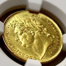 【初年発行!】1821年 ジョージ4世 ソブリン 金貨 イギリス セントジョージ 竜退治 ポンド アンティークコイン 英国 投資 資産防衛 NGC MS61_画像4