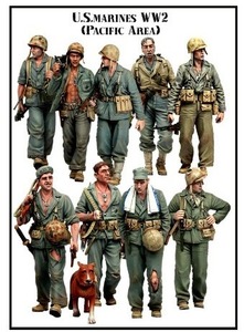 【送料無料】1/35 レジンフィギュア 第二次世界大戦 米国兵セット