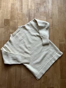 Le Tricoteur ルトリコチュール Guernsey Sweater サイズ34 ウールガンジーセーター ニット 生成り