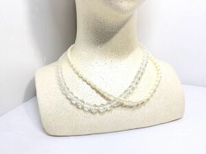 【K‐R4.9.30】パール 水晶 ネックレスセット売り SILVER 売り切り☆美品★ジュエリー 冠婚葬祭 パーティ