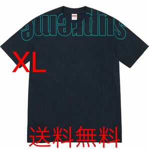 紺XL 即決 国内正規新品 22AW Supreme Upside Down Tee Navy シュプリーム アップ サイド ダウン Tシャツ ネイビーの画像1