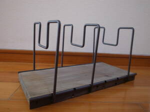  book stand antique processing iron wooden 