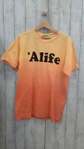 A BATHING APE ア ベイシング エイプ 半袖Tシャツ Alife グラデーション オレンジ 90s 初期 メンズ 日本製 コットン100% Lサイズ