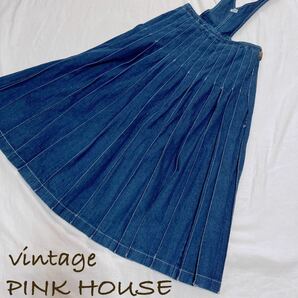 希少　vintage pink houseゴージャスシルエットデニム巻きスカート