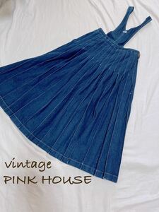 希少　vintage pink houseゴージャスシルエットデニム巻きスカート