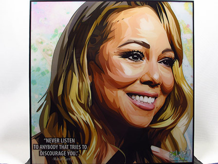 [Nouveau n°2] Panel Pop Art Mariah Carey, Ouvrages d'art, Peinture, Portraits